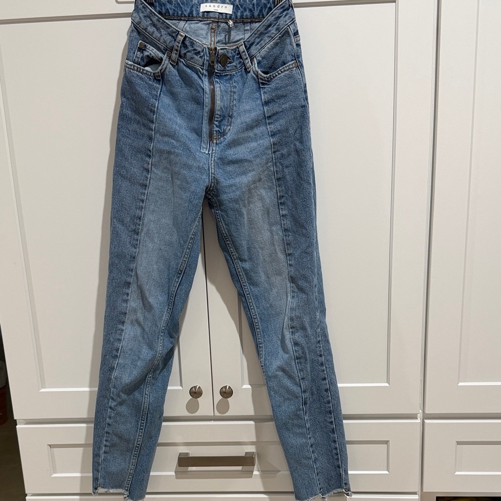 Sandro High Rise Blue Women's Jeans Size 34